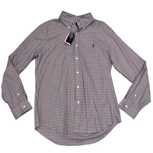 Polo Ralph Lauren Slim Fit Plaid Long Sleeve Button Down Dress Shirt size Large